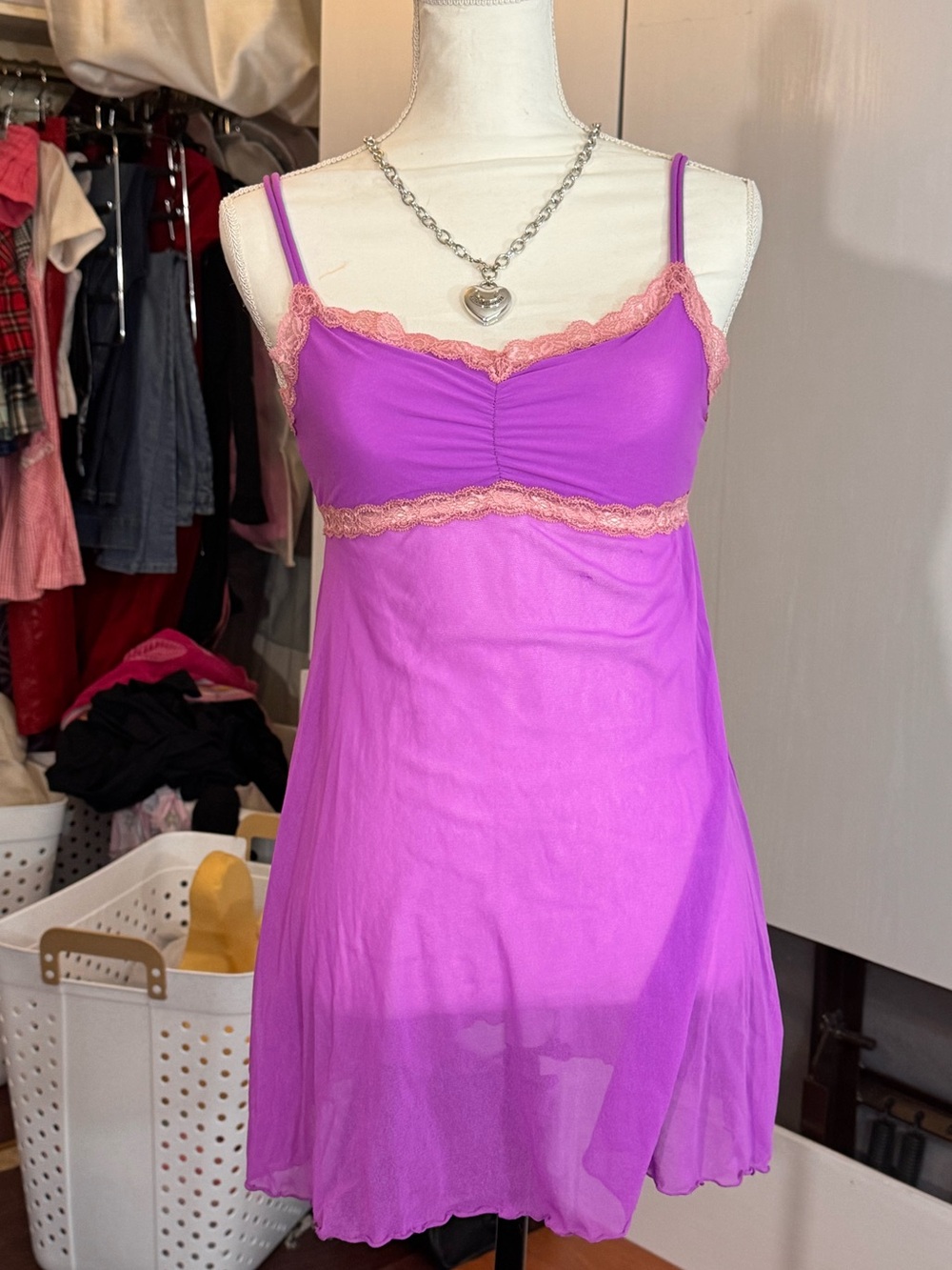 VINTAGE Y2K FAIRYCORE PURPLE LACE TOP 💜🎀